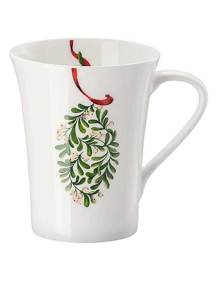 Hutschenreuther Kubek jumbo w kolorze biało-zielonym - 400 ml rozmiar: onesize