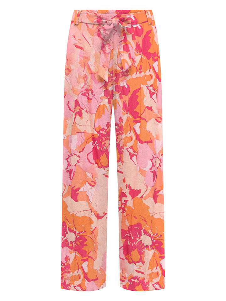 ONLY Spodnie w kolorze jasnoróżowo-pomarańczowo-różowym rozmiar: 34