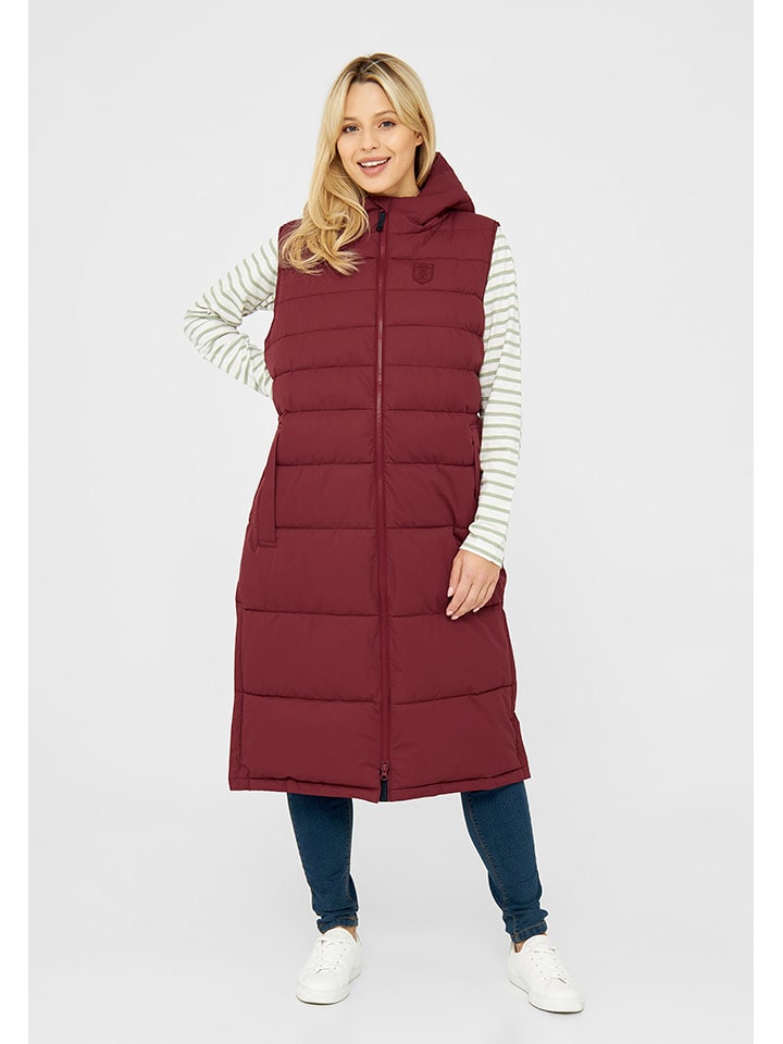 Derbe Kamizelka pikowana w kolorze bordowym rozmiar: 42