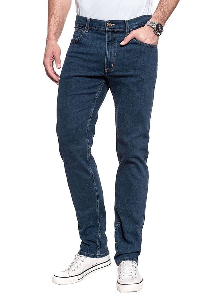 Wrangler Dżinsy "Brooklyn" - Regular fit - w kolorze granatowym rozmiar: W30/L34