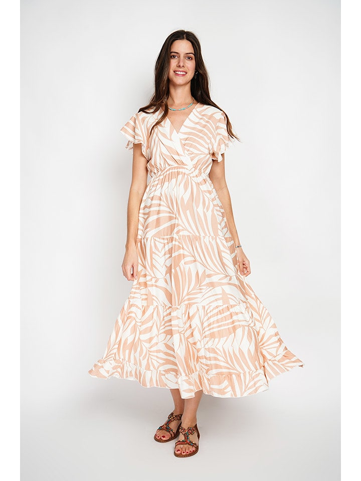 William de Faye Sukienka w kolorze beżowo-białym rozmiar: 42