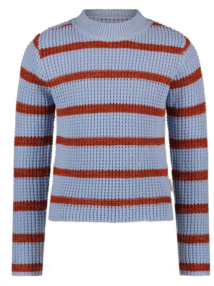 B.Nosy Sweter "Kendall" w kolorze błękitno-czerwonym rozmiar: 134/140