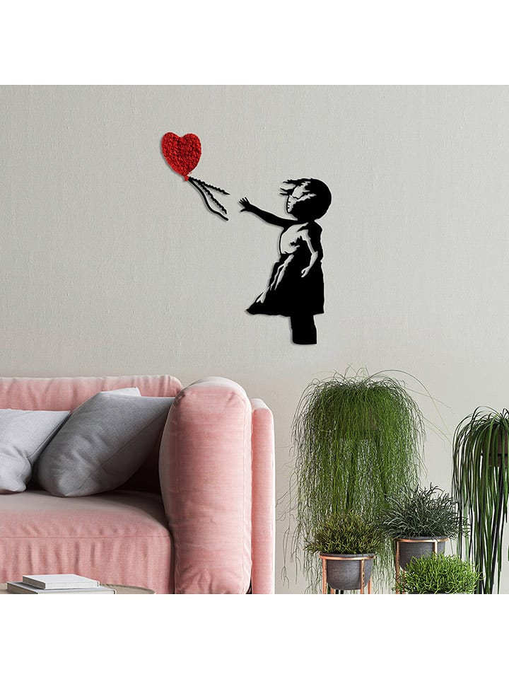 ABERTO DESIGN Dekoracja ścienna "Banksy" - 105 x 85 cm rozmiar: onesize