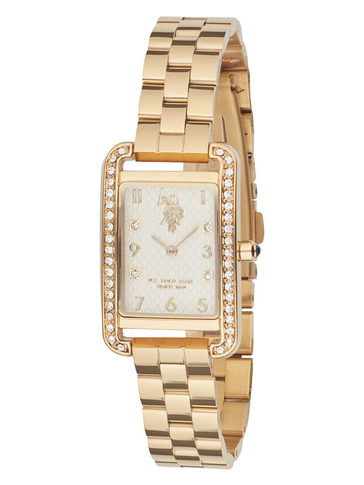 U.S. Polo Assn. Zegarek kwarcowy w kolorze złoto-kremowym rozmiar: onesize