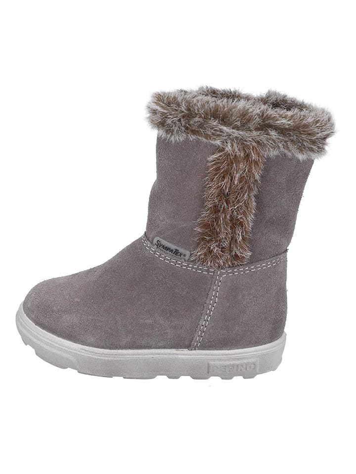 PEPINO Skórzane kozaki "Usky" w kolorze brązowym rozmiar: 20