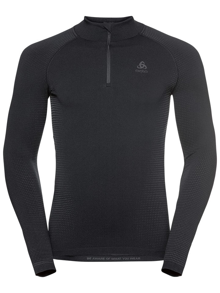 Odlo Podkoszulek funkcyjny "Performance Warm Eco" w kolorze czarnym rozmiar: M