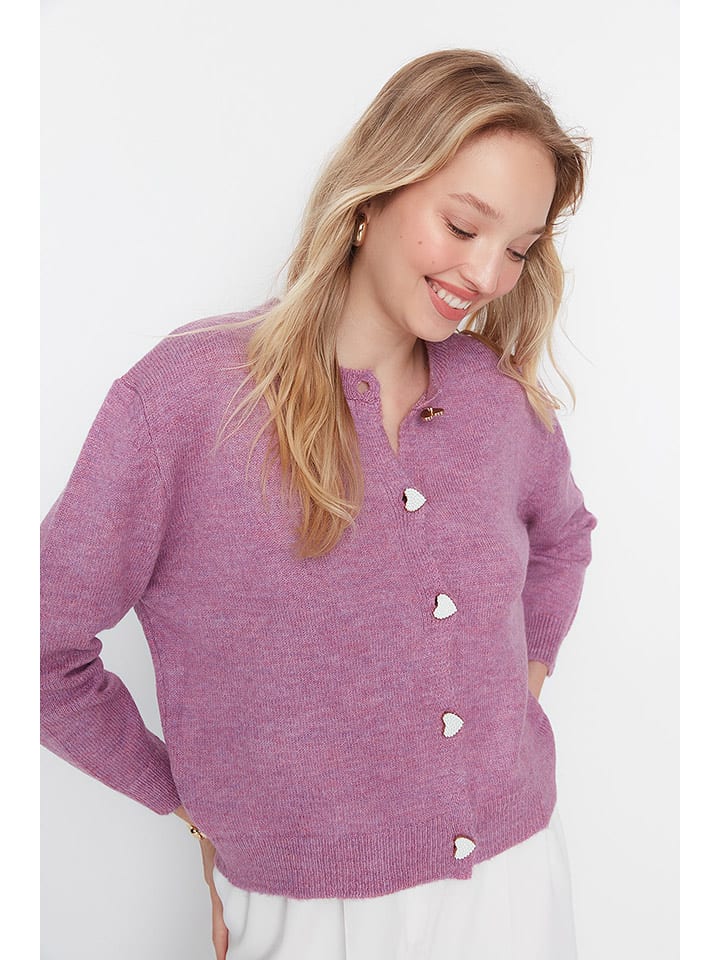 trendyol Kardigan w kolorze fioletowym rozmiar: M