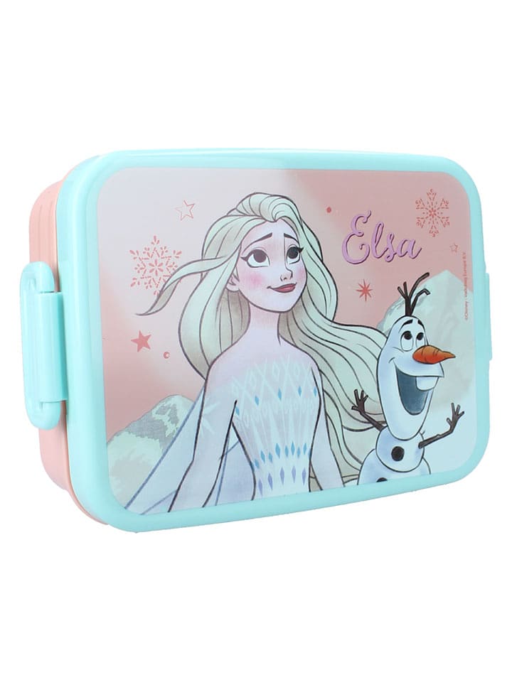 Disney Frozen Śniadaniówka "Frozen II Let's Eat!" w kolorze różowo-błękitnym - 16 x 13 x 5 cm rozmiar: onesize