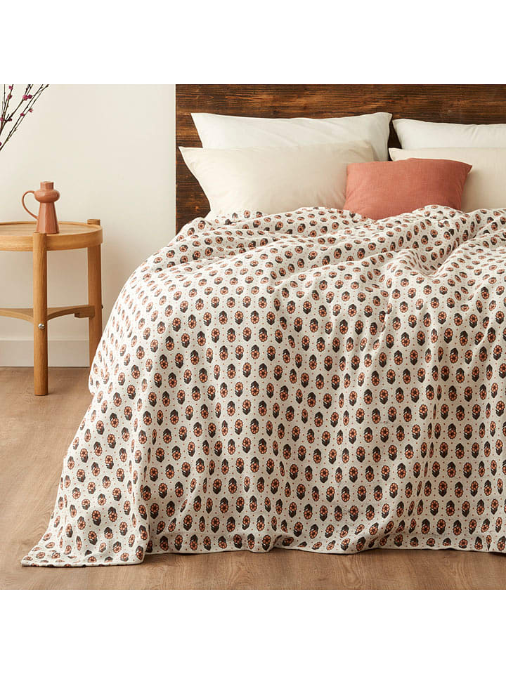 BELLA MAISON Narzuta w kolorze biało-pomarańczowym rozmiar: 200x220 cm