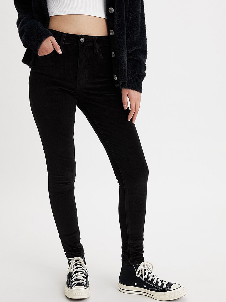 Levi´s Dżinsy "721" - Skinny fit - w kolorze czarnym rozmiar: W24/L30