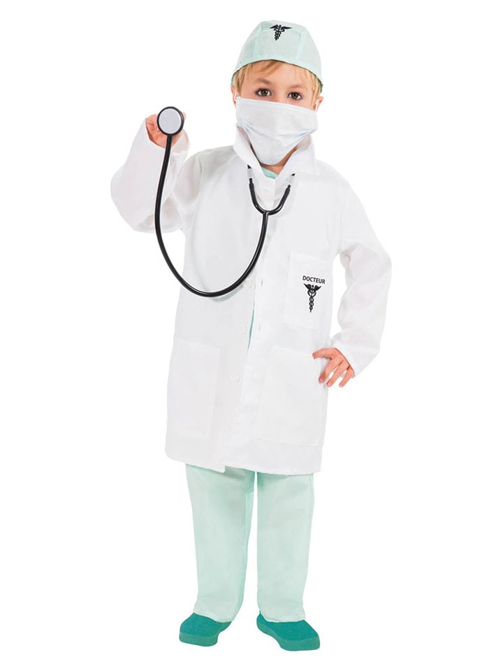 CHAKS 6-częściowy kostium "Doctor" w kolorze białym rozmiar: 140