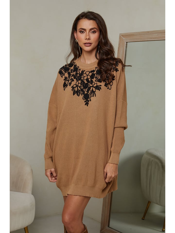 Joséfine Sukienka "Gyonk" w kolorze jasnobrązowym rozmiar: S