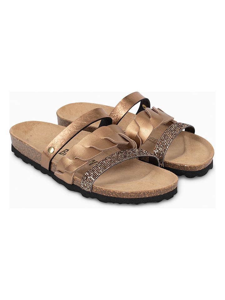 BACKSUN Klapki "Luciole" w kolorze brązowym rozmiar: 40