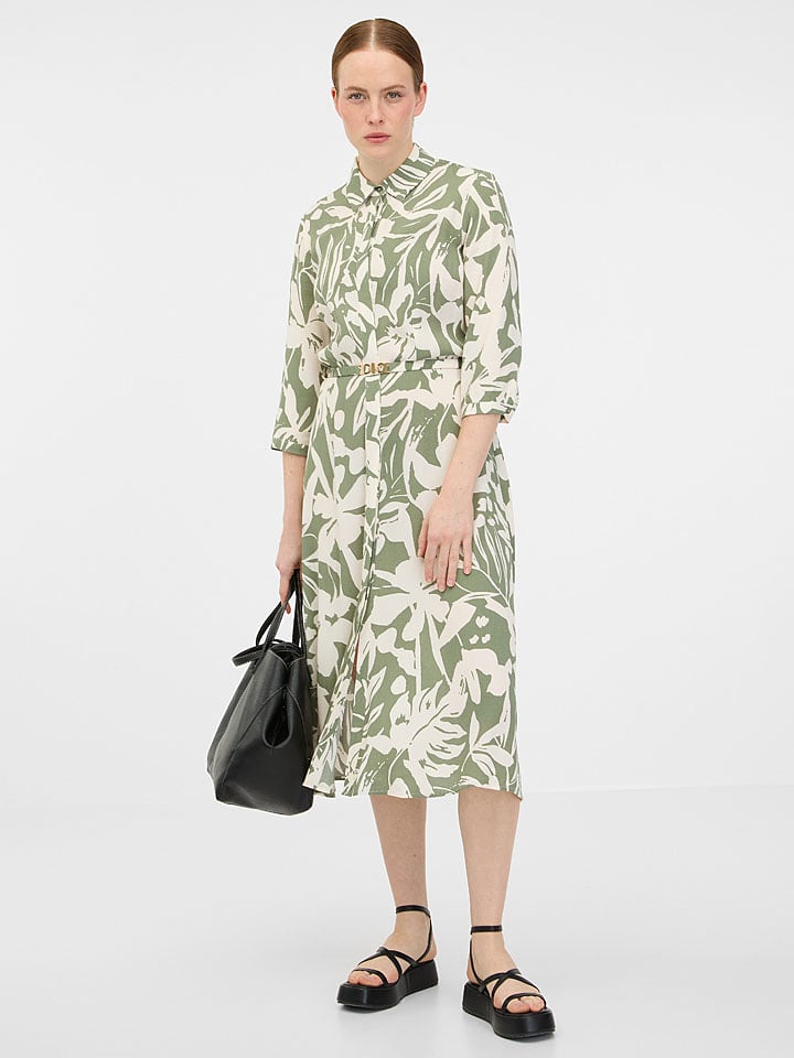 orsay Sukienka w kolorze zielono-kremowym rozmiar: 38