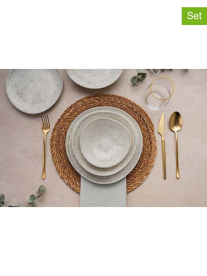 Hermia 24-częściowy zestaw w kolorze szaro-kremowym rozmiar: onesize