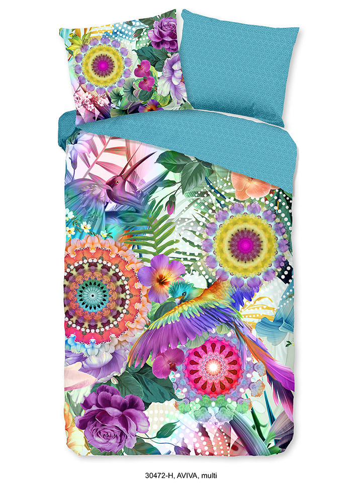 Hip Komplet pościeli satynowej "Aviva" ze wzorem rozmiar: 140x200 cm