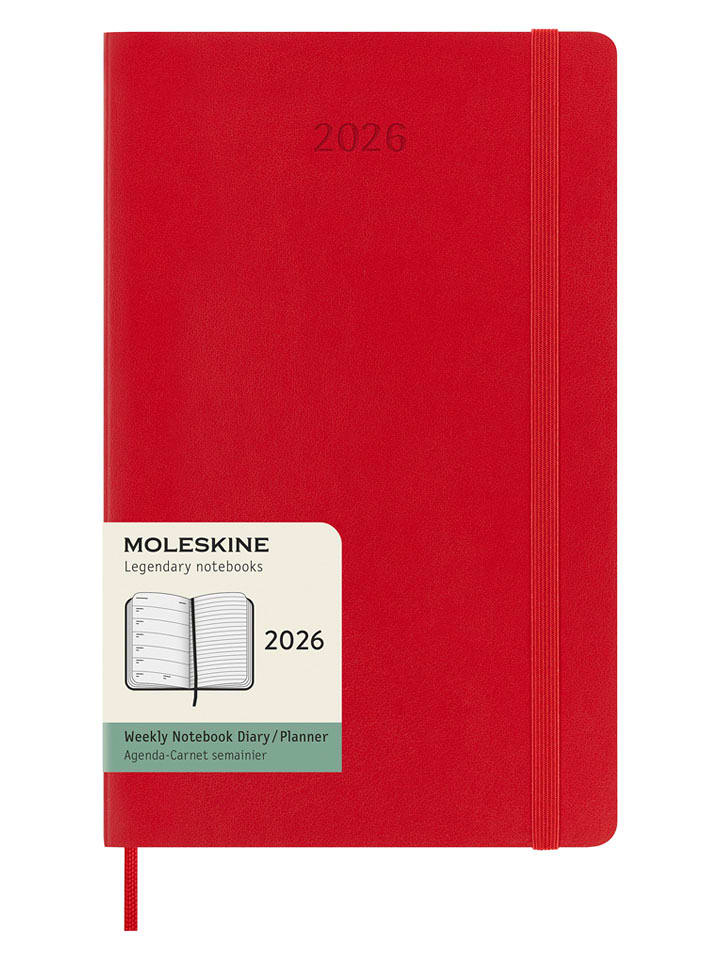 Moleskine Planer tygodniowy "2026" w kolorze czerwonym - 13 x 21 cm rozmiar: onesize