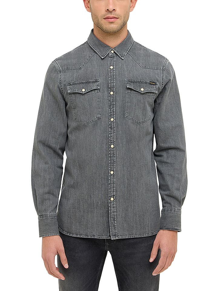 Mustang Koszula dżinsowa w kolorze szarym rozmiar: M