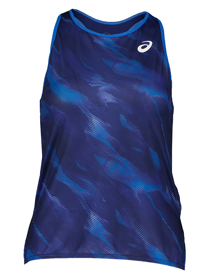 asics Top sportowy w kolorze granatowym rozmiar: S