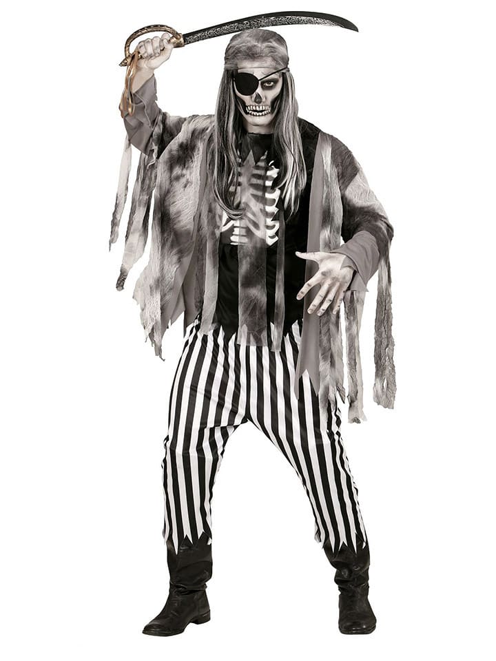 Carnival Party 5-częściowy kostium w kolorze czarno-białym rozmiar: L