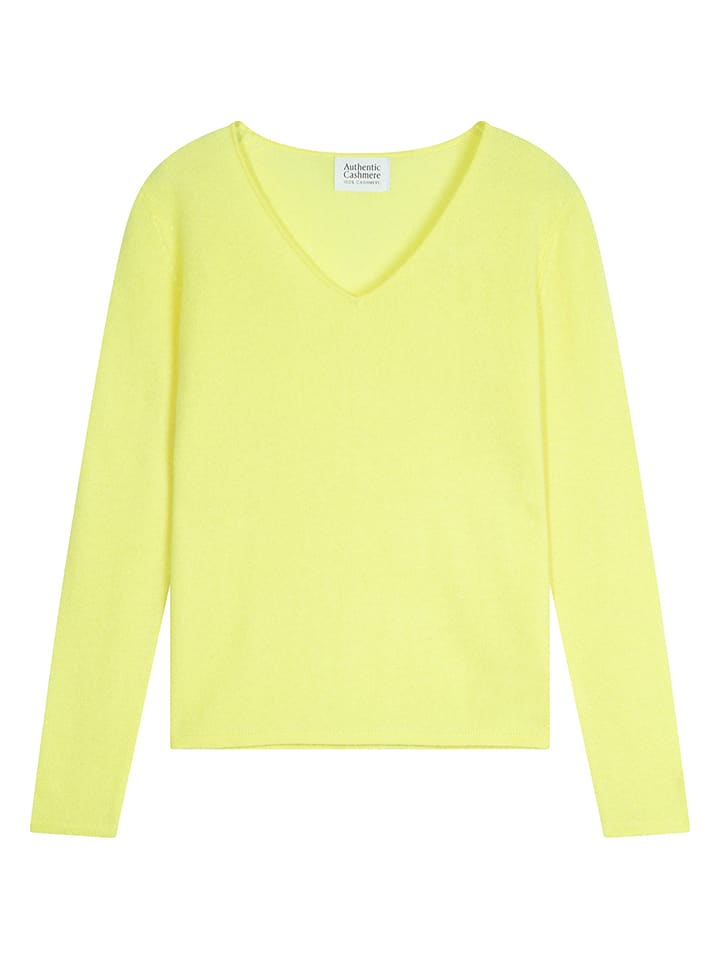 AUTHENTIC CASHMERE Kaszmirowy sweter "Galise" w kolorze żółtym rozmiar: XL