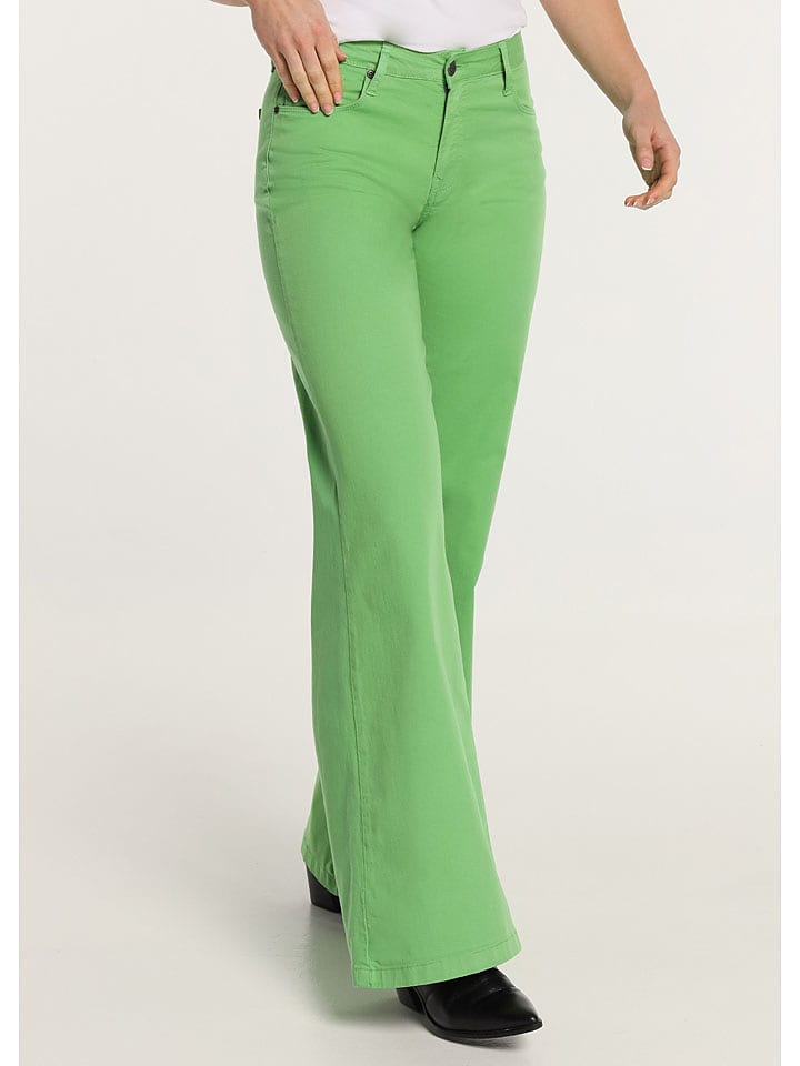 CIMARRON Dżinsy - Flared fit - w kolorze zielonym rozmiar: W25