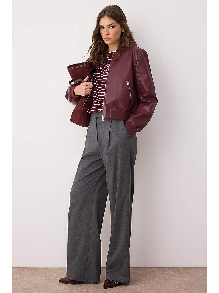 trendyol Kurtka w kolorze bordowym ze skóry syntetycznej rozmiar: S