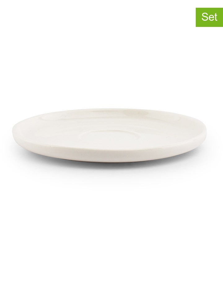 Salt and Pepper Spodki (4 szt.) "Nuo" w kolorze białym do filiżanek do mokki - Ø 14 cm rozmiar: onesize