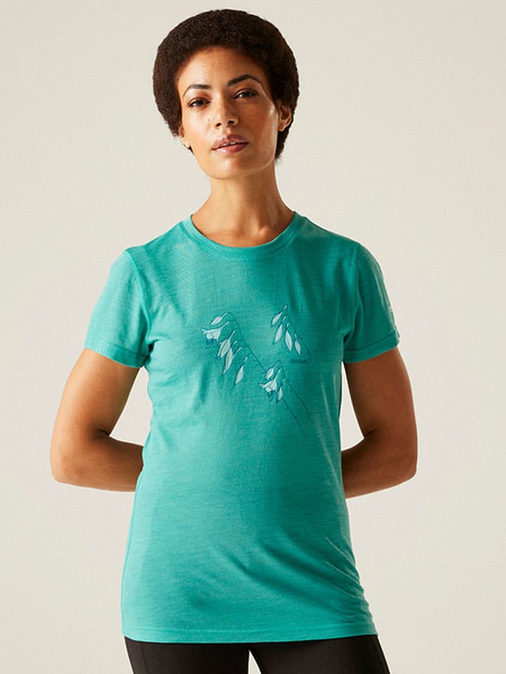 Regatta Koszulka funkcyjna "Escade" w kolorze turkusowym rozmiar: 38