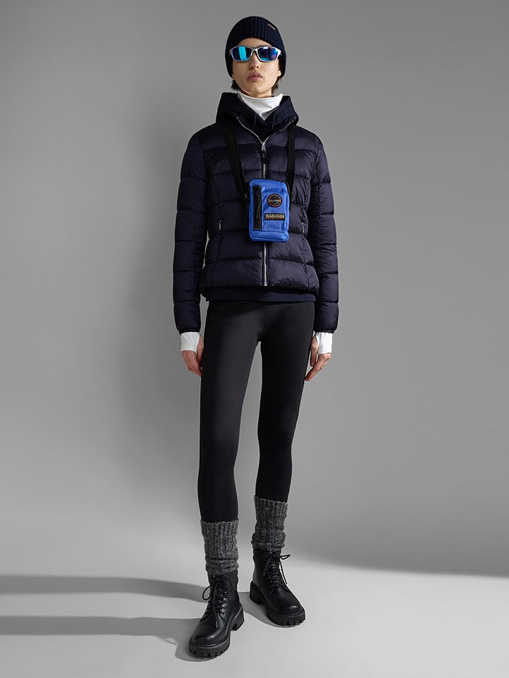 Napapijri Kurtka pikowana "Aerons Rise" w kolorze granatowym rozmiar: M