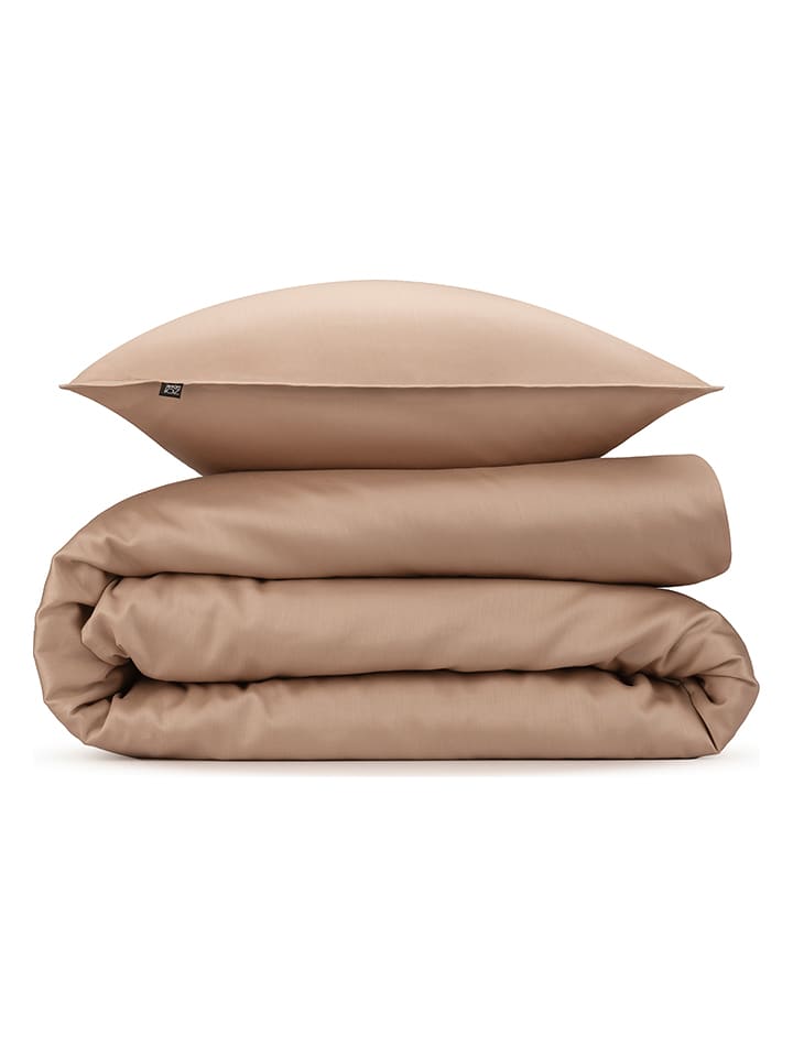 Zo!Home Satynowe poszewki (2 szt.) "Satinado" w kolorze jasnobrązowym na poduszkę rozmiar: 155x220 cm