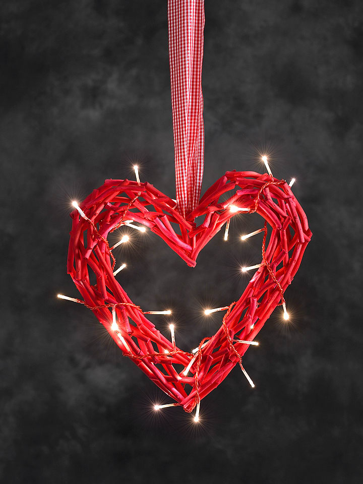 Konstsmide Dekoracyjna zawieszka LED w kolorze czerwonym - wys. 32 cm rozmiar: onesize