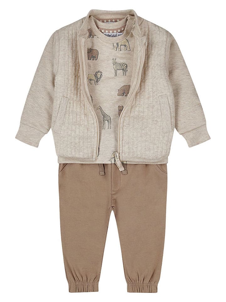 Dirkje 3-częściowy zestaw w kolorze beżowo-jasnobrązowym rozmiar: 104