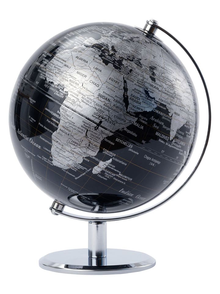 Troika Globus w kolorze srebrno-czarnym - wys. 27 x Ø 20 cm rozmiar: onesize