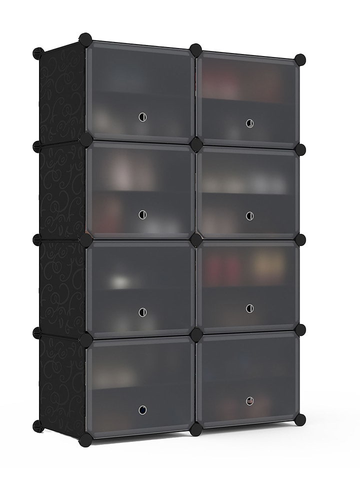 IDOMYA Essentials Szafka w kolorze czarnym na buty - 83 x 122 x 32 cm rozmiar: onesize