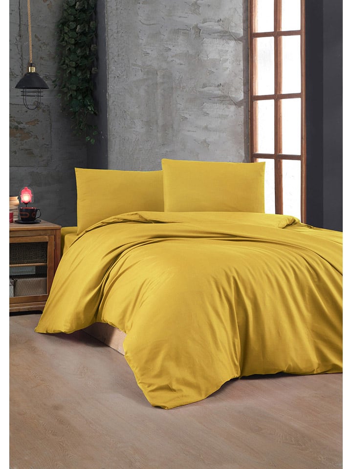 Elizabed Komplet pościeli renforcé w kolorze żółtym rozmiar: 155x220 cm