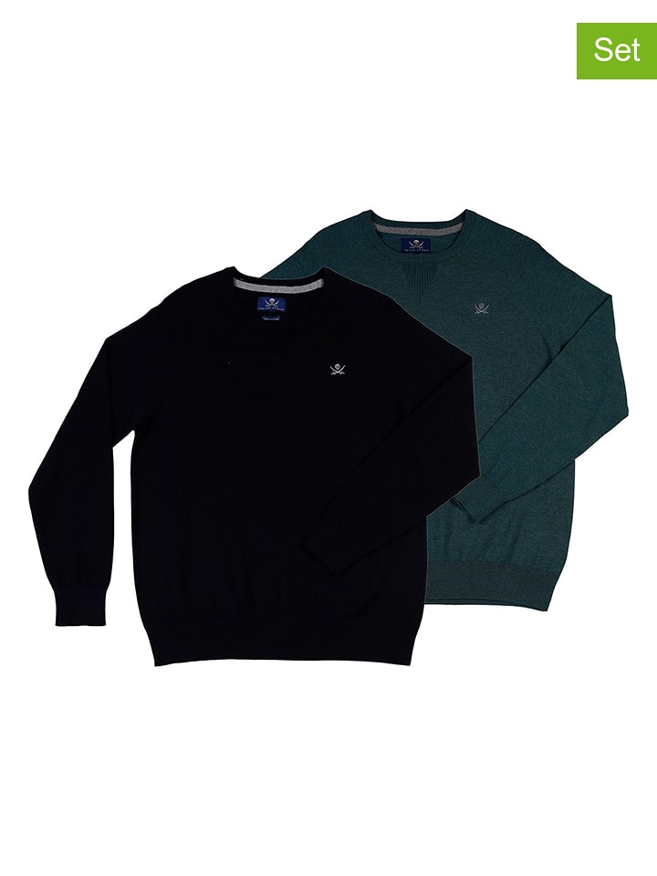 The Time of Bocha Swetry (2 szt.) w kolorze czarnym i turkusowym rozmiar: XXL