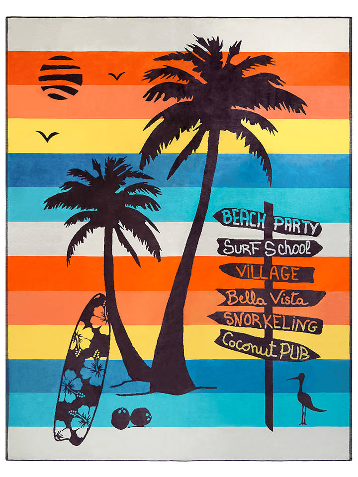Le Comptoir de la Plage Ręcznik plażowy "Coconut Beach" ze wzorem - 180 x 140 cm rozmiar: onesize