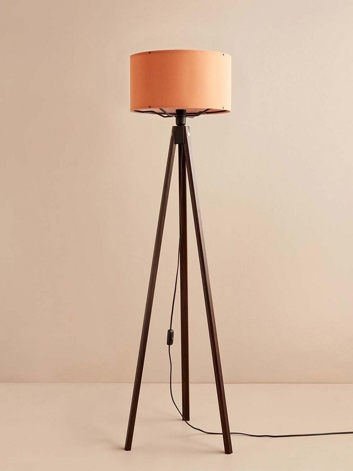 ABERTO DESIGN Lampa stojąca w kolorze pomarańczowym - wys. 140 x Ø 21 cm rozmiar: onesize