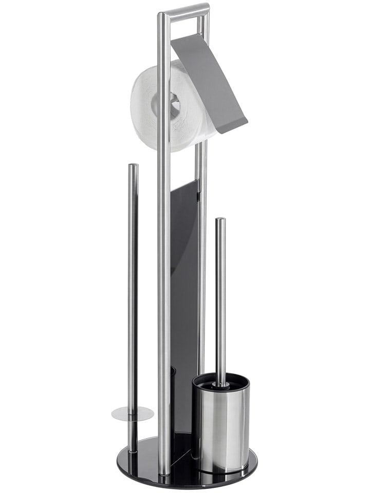 Wenko Zestaw WC w kolorze srebrnym - wys. 70 x Ø 20 cm rozmiar: onesize