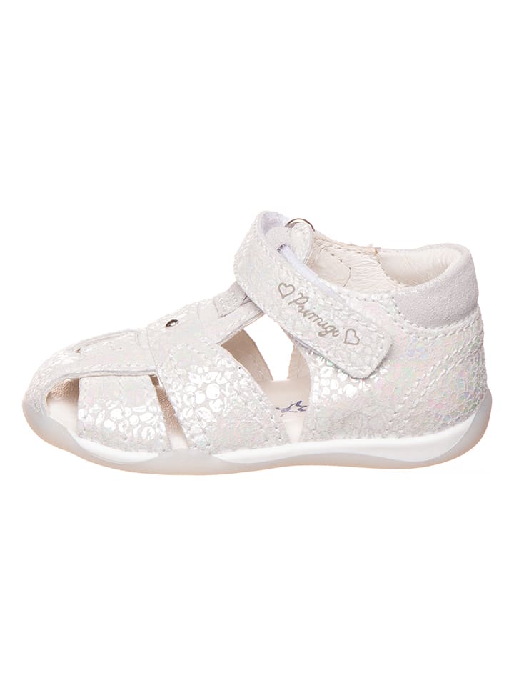 Primigi Skórzane półsandały w kolorze białym rozmiar: 25