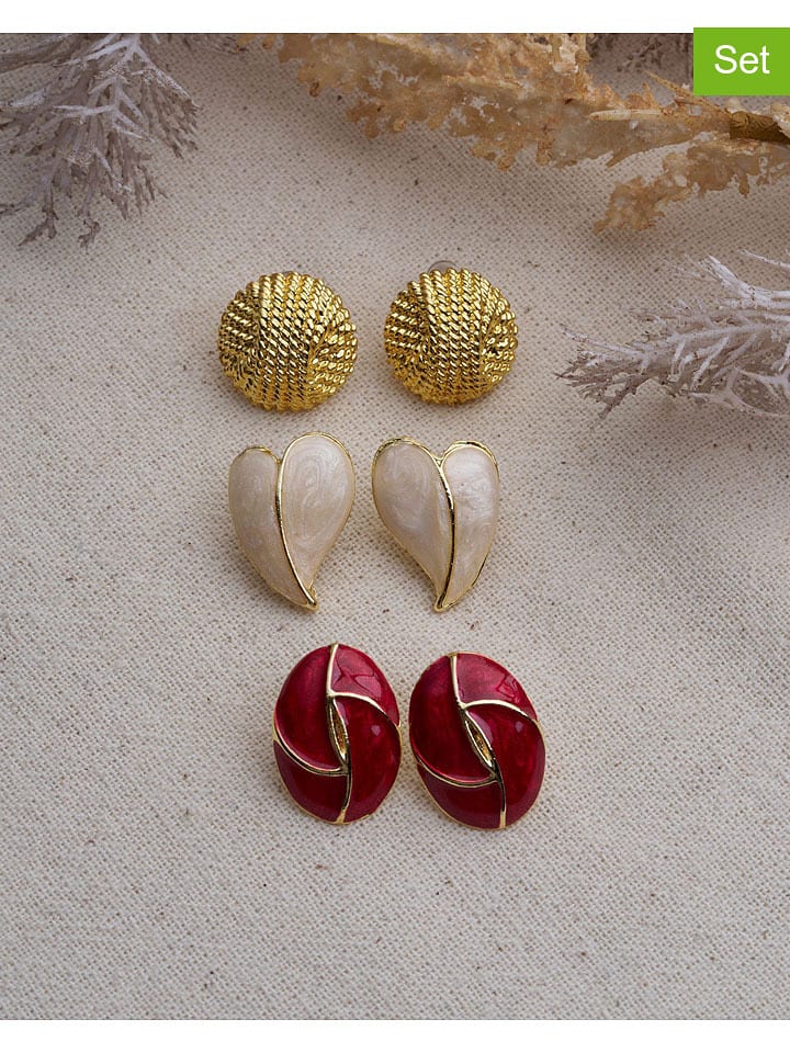 Luseera Kolczyki-wkrętki (3 pary) rozmiar: onesize