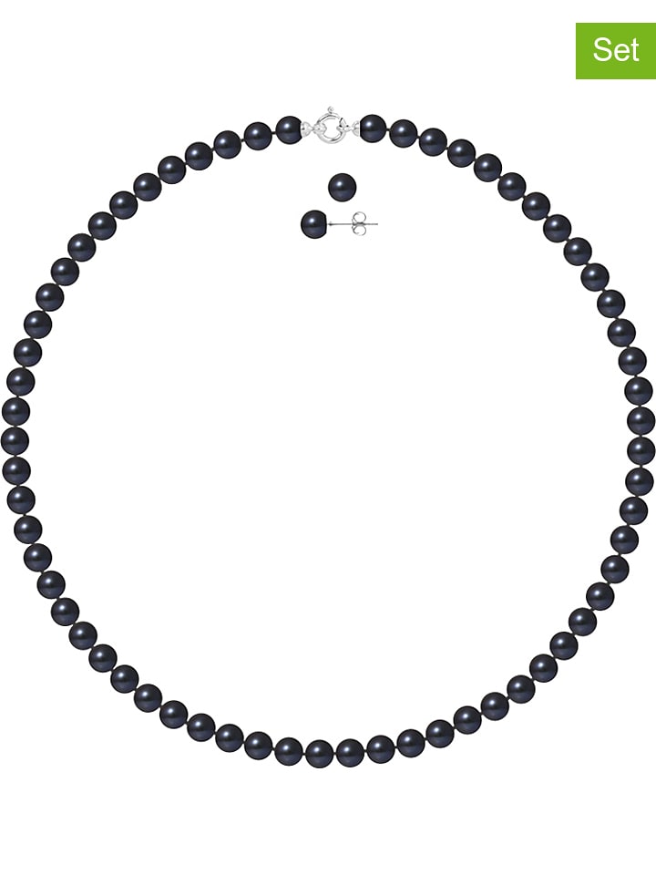 Mitzuko 2-częściowy zestaw biżuterii z perłami w kolorze tahiti rozmiar: onesize