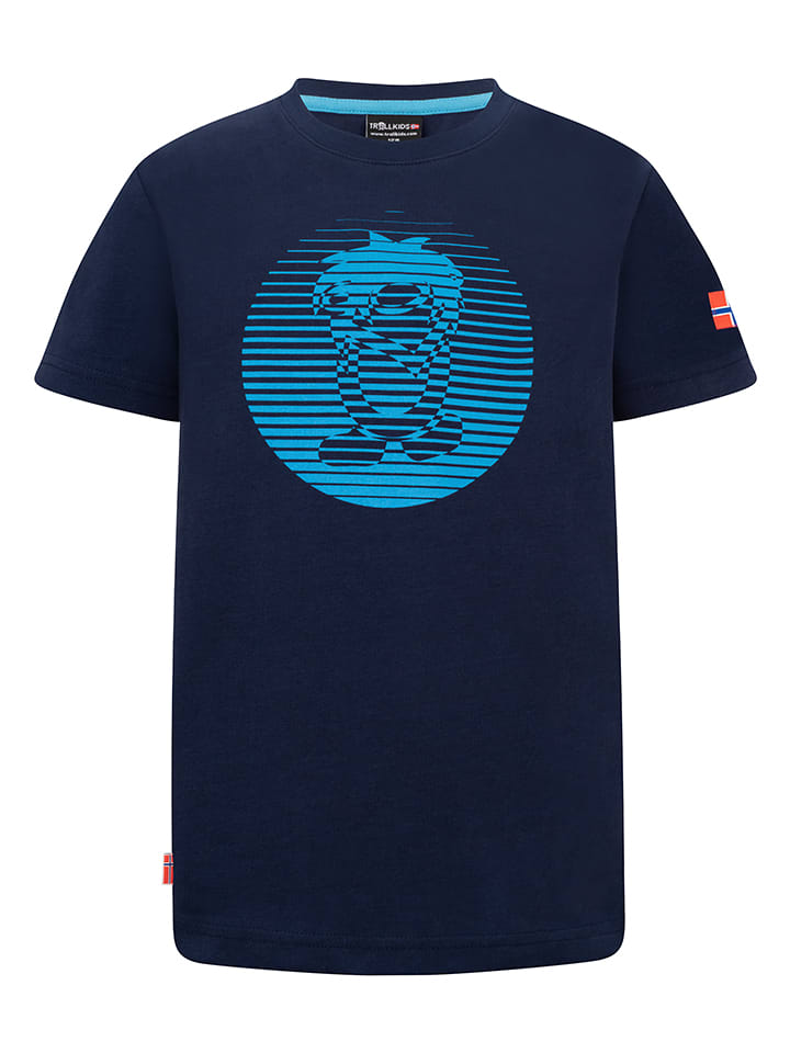 Trollkids Koszulka funkcyjna "Troll" w kolorze granatowym rozmiar: 116