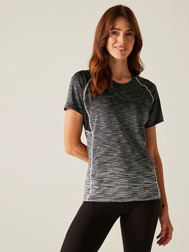 Regatta Koszulka sportowa "LaxleyII" w kolorze szaro-antracytowym rozmiar: 40