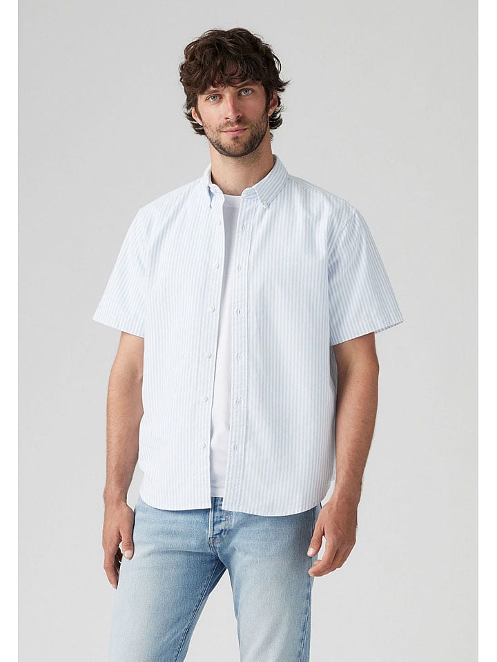 Levi´s Koszula - Regular fit - w kolorze biało-błękitnym rozmiar: L