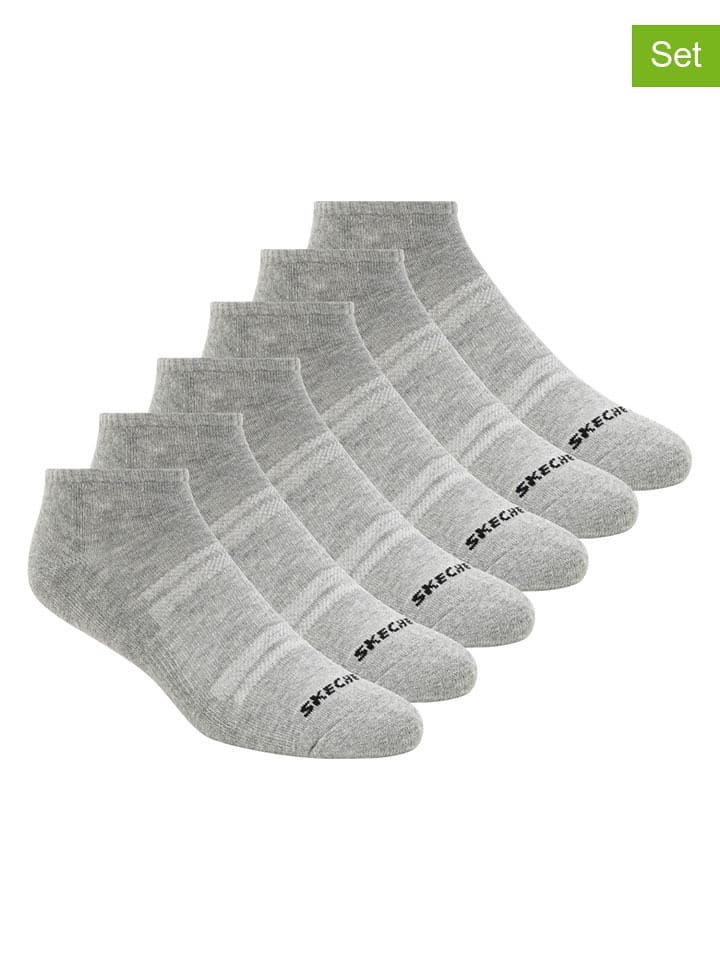 Skechers Skarpety (6 par) w kolorze szarym rozmiar: 36-39,5