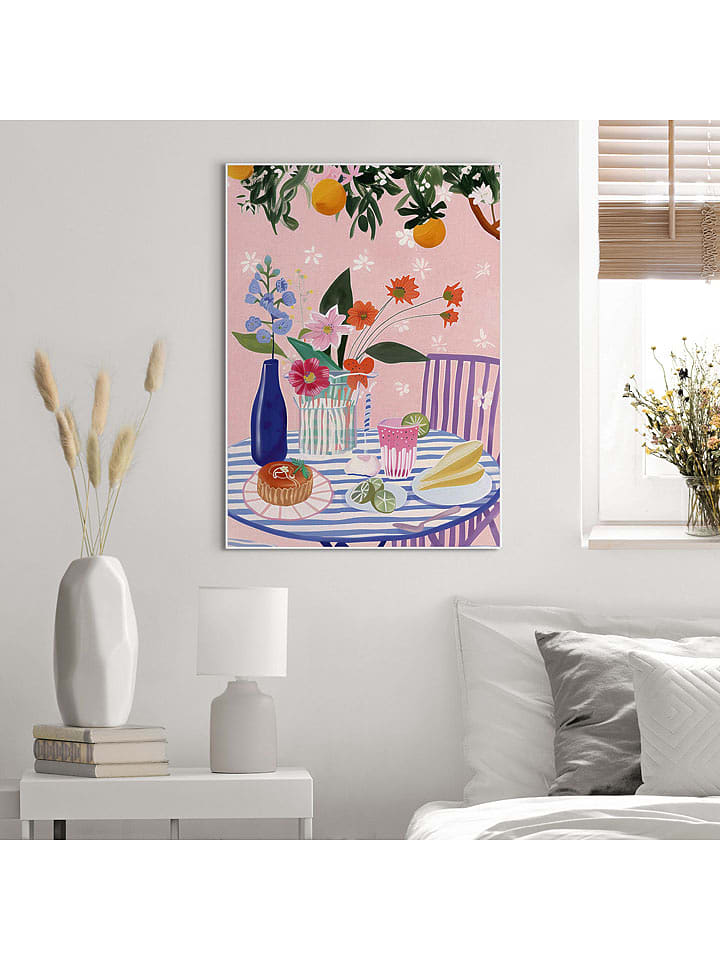 Orangewallz Druk artystyczny "Spring Table" w ramce rozmiar: 50x70 cm