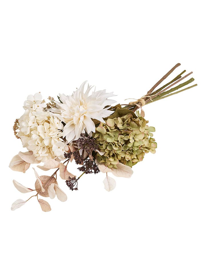 House Nordic Sztuczny bukiet "Hydrangea" w kolorze zielono-biało-kremowym - wys. 67 cm rozmiar: onesize