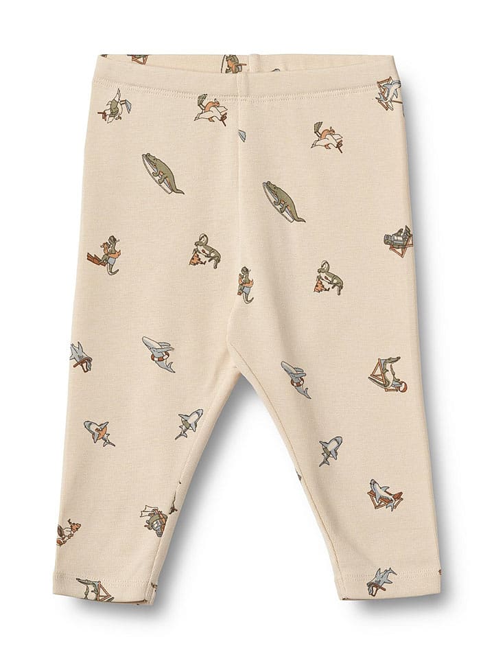 Wheat Legginsy "Silas" w kolorze beżowym rozmiar: 92